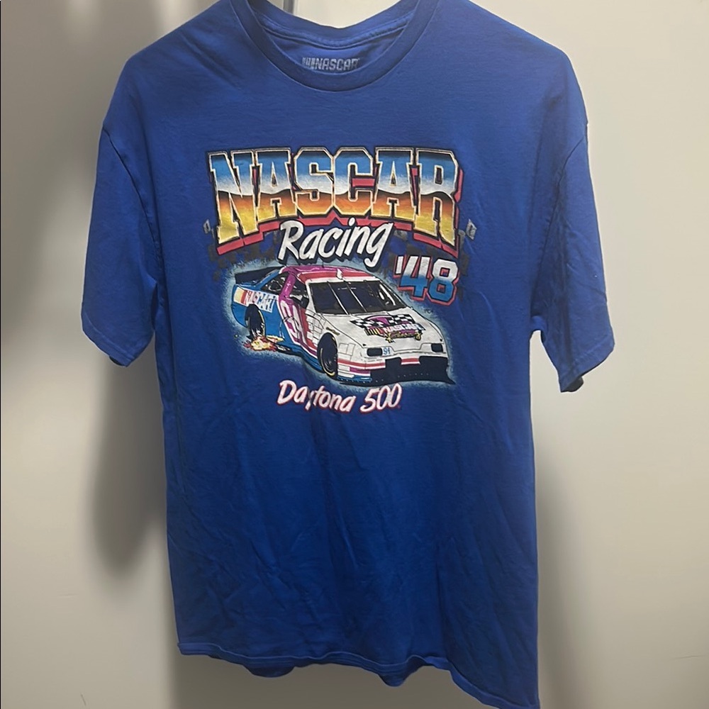 Blue NASCAR Racing Graphic T-Shirt Men’s (Large)